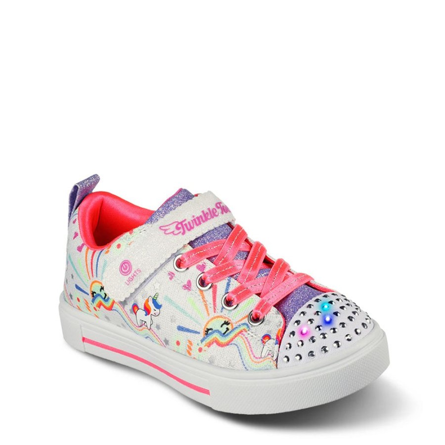 Kids Skechers Sneakers | Twinkle Toes Sparks Unicorn Sunshine Youth White/Multi