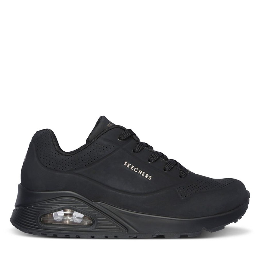 Womens Skechers | Uno-Stand On Air Black