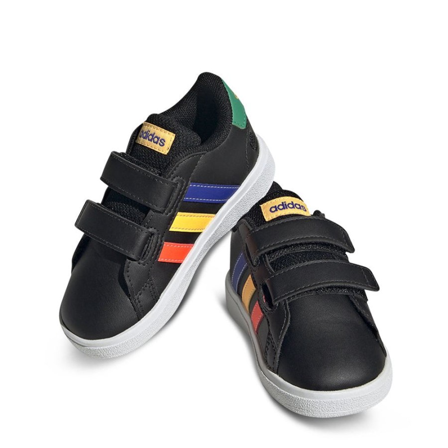 Kids Adidas Sneakers | Grand Court 2.0 Self-Fastening Infant Black/Multi