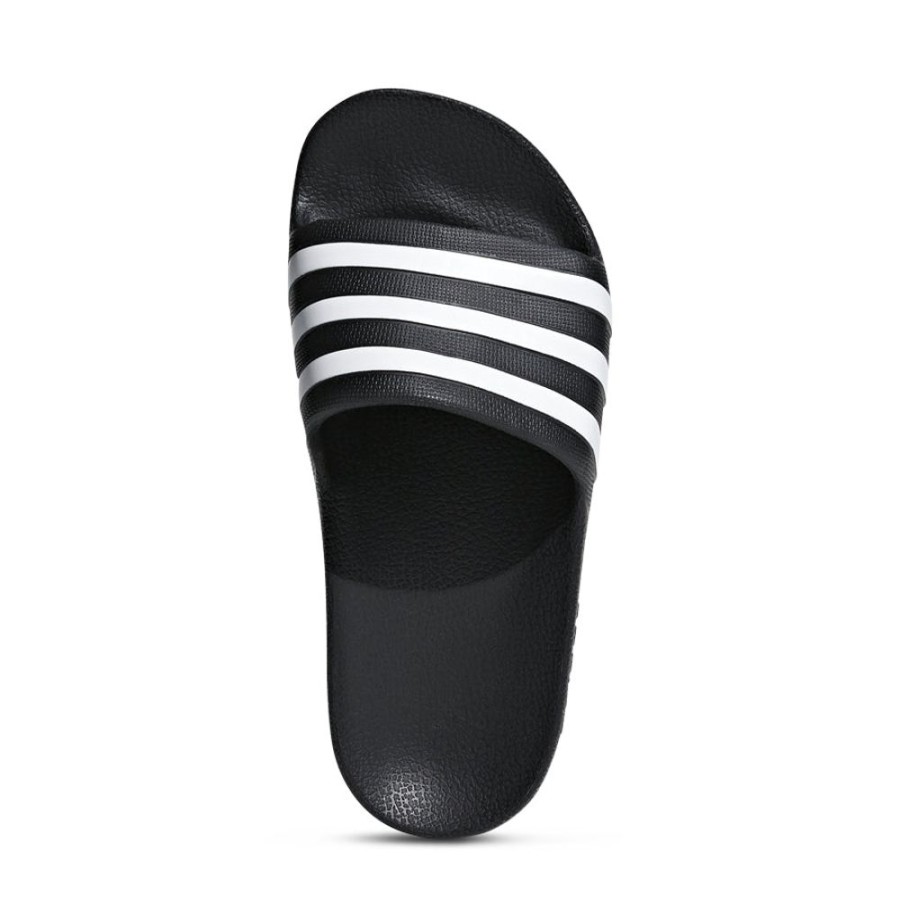 Mens Adidas | Adilette Comfort Adj Black/White