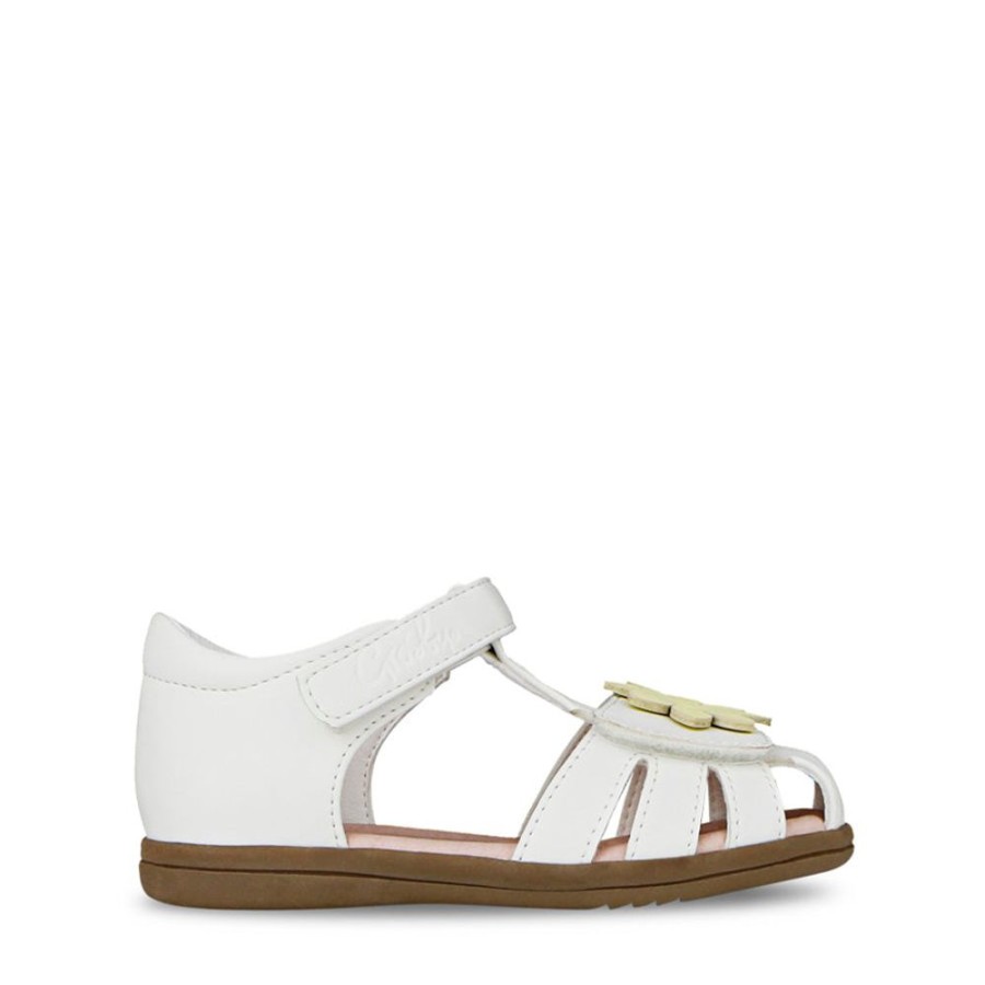 Kids Grosby Sandals | Sasha Daffie White