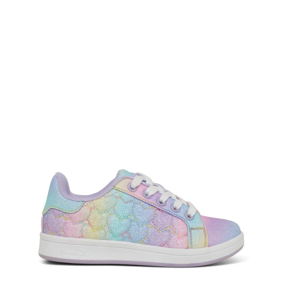 Kids Clarks Sneakers | Delvey Rainbow Glitter