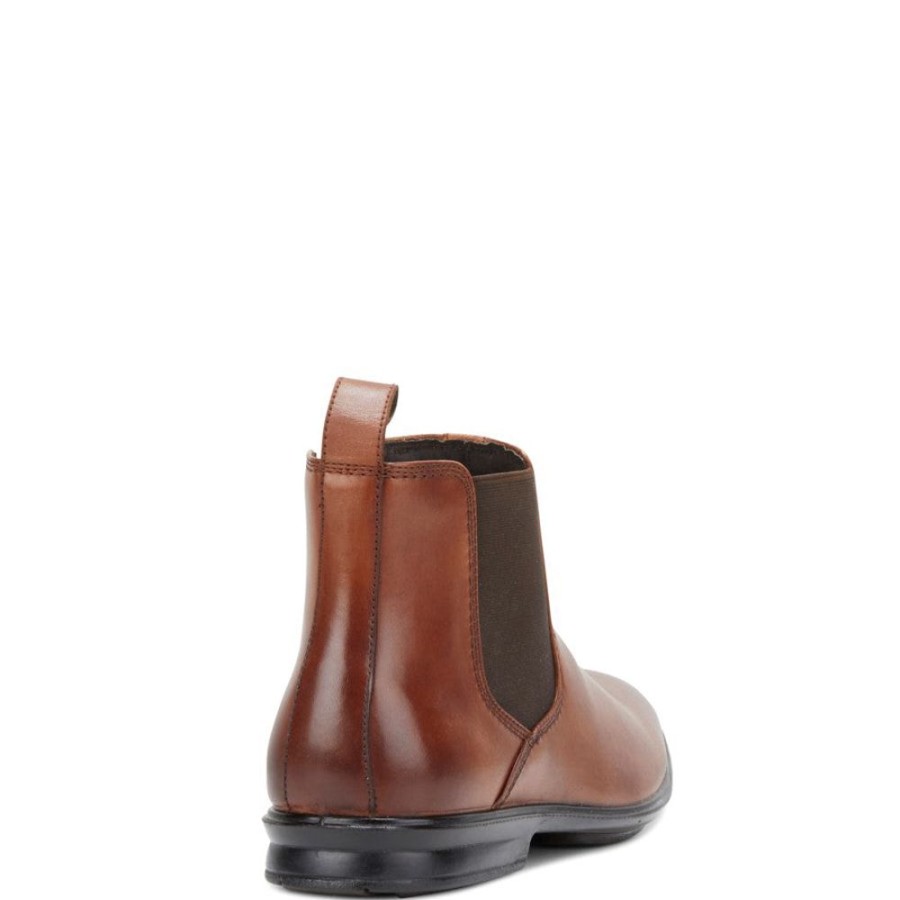 Mens Hush Puppies | Chelsea Tan Burnish