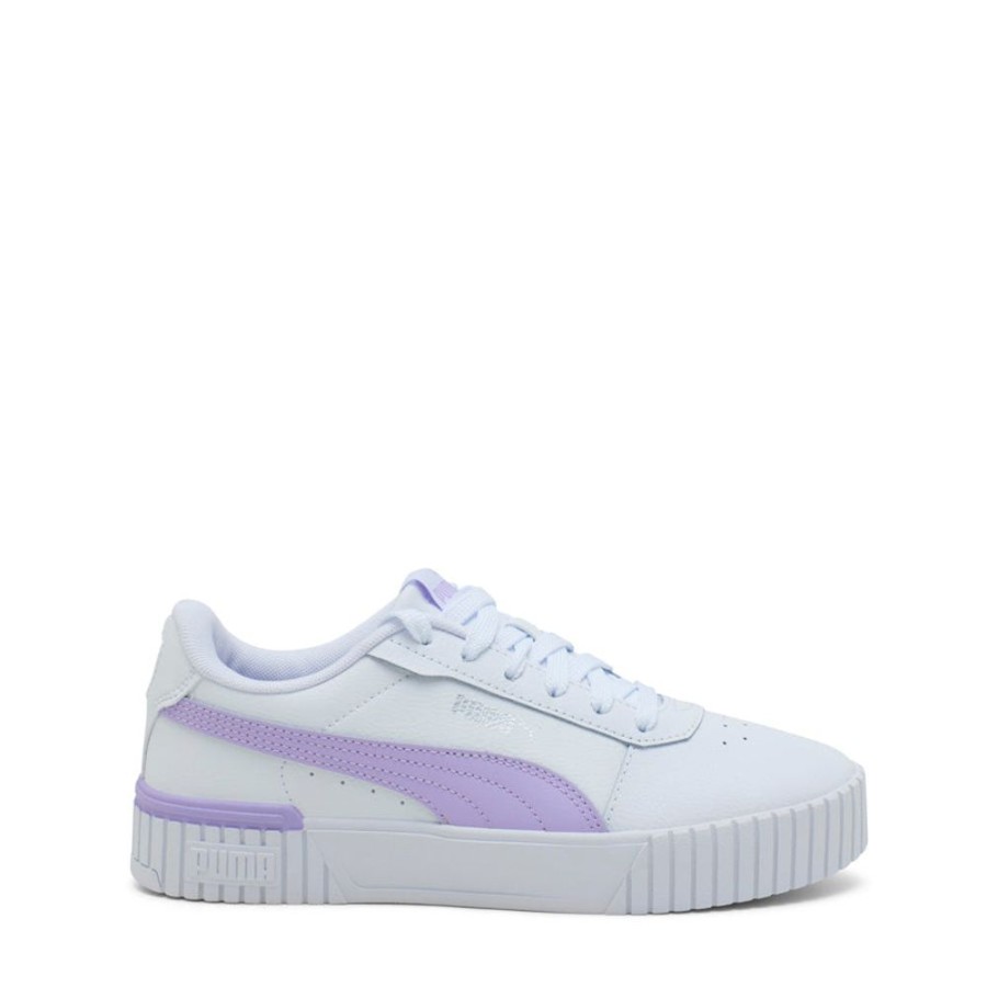 Kids Puma Sneakers | Carina 2.0 Jnr White/Violet Haze