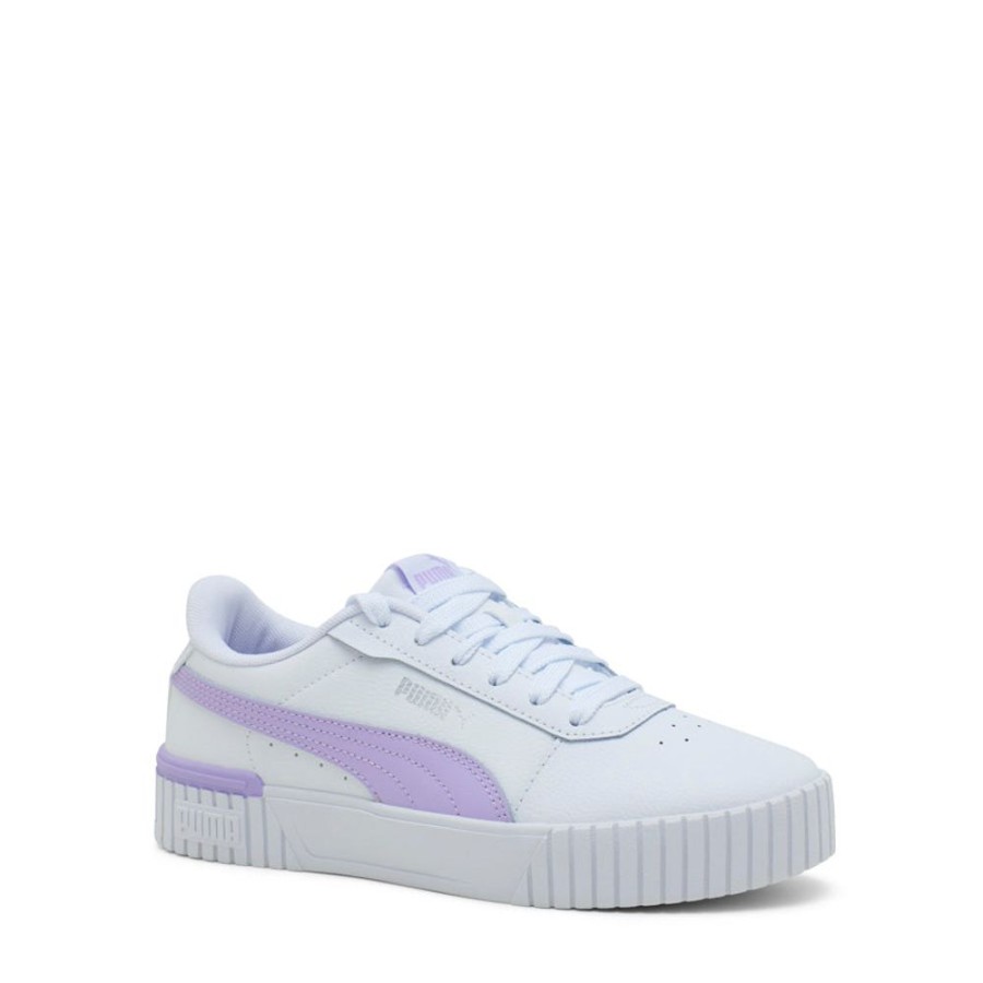 Kids Puma Sneakers | Carina 2.0 Jnr White/Violet Haze