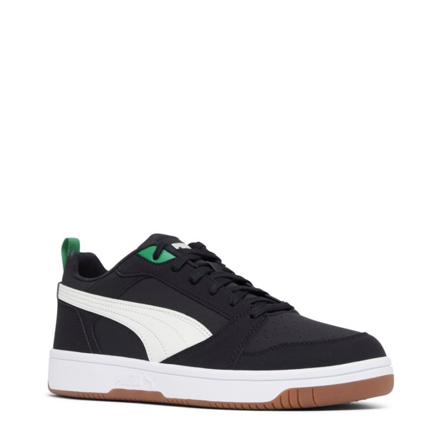 Mens Puma | Rebound V6 Low Black/White