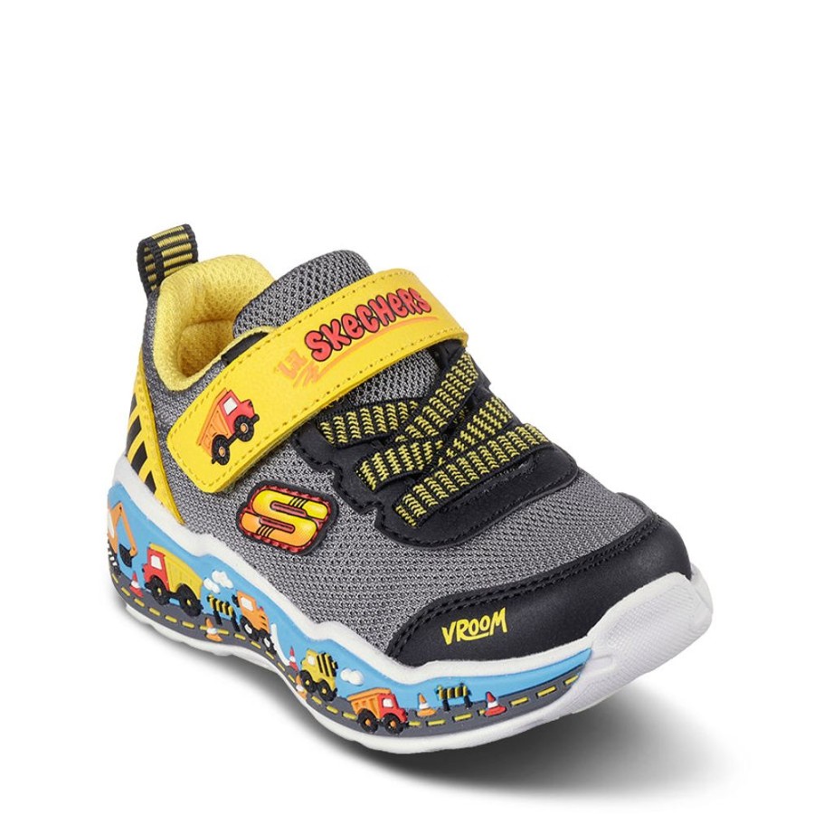 Kids Skechers Sneakers | Play Scene Infant Black/Yellow