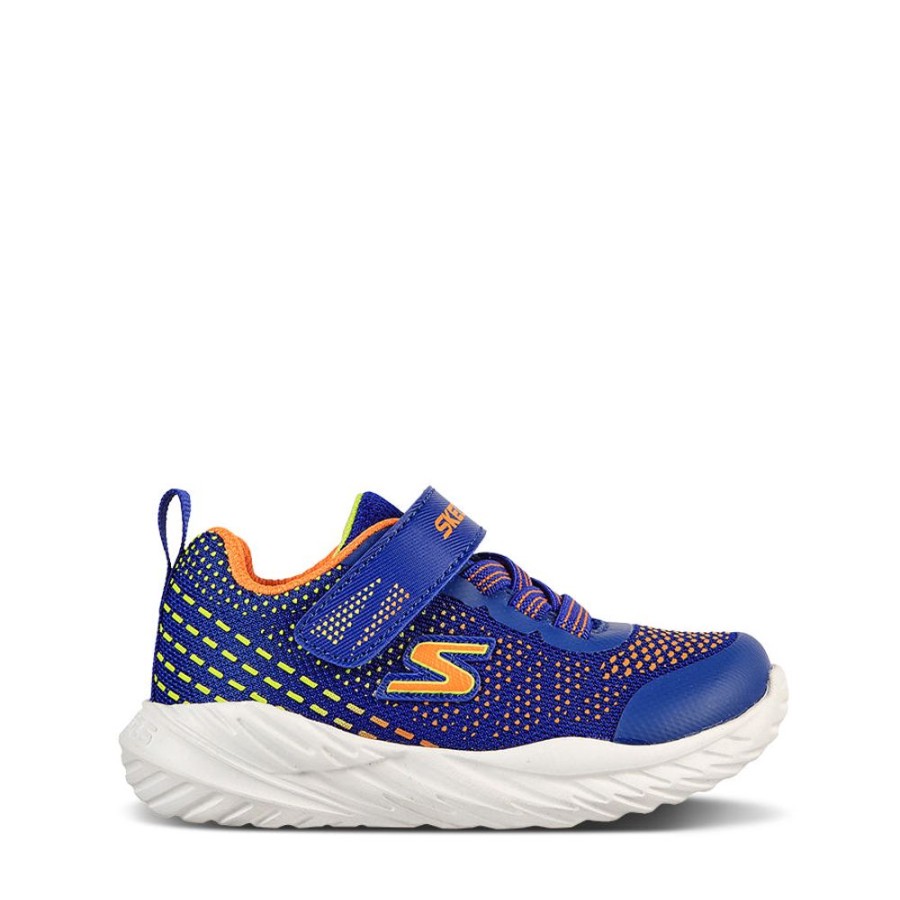 Kids Skechers Sneakers | Nitro Sprint - Karvo Blue/Orange