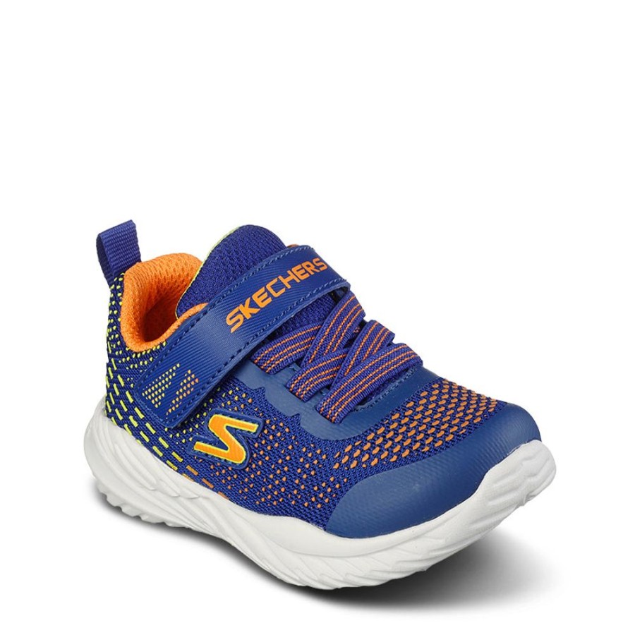 Kids Skechers Sneakers | Nitro Sprint - Karvo Blue/Orange