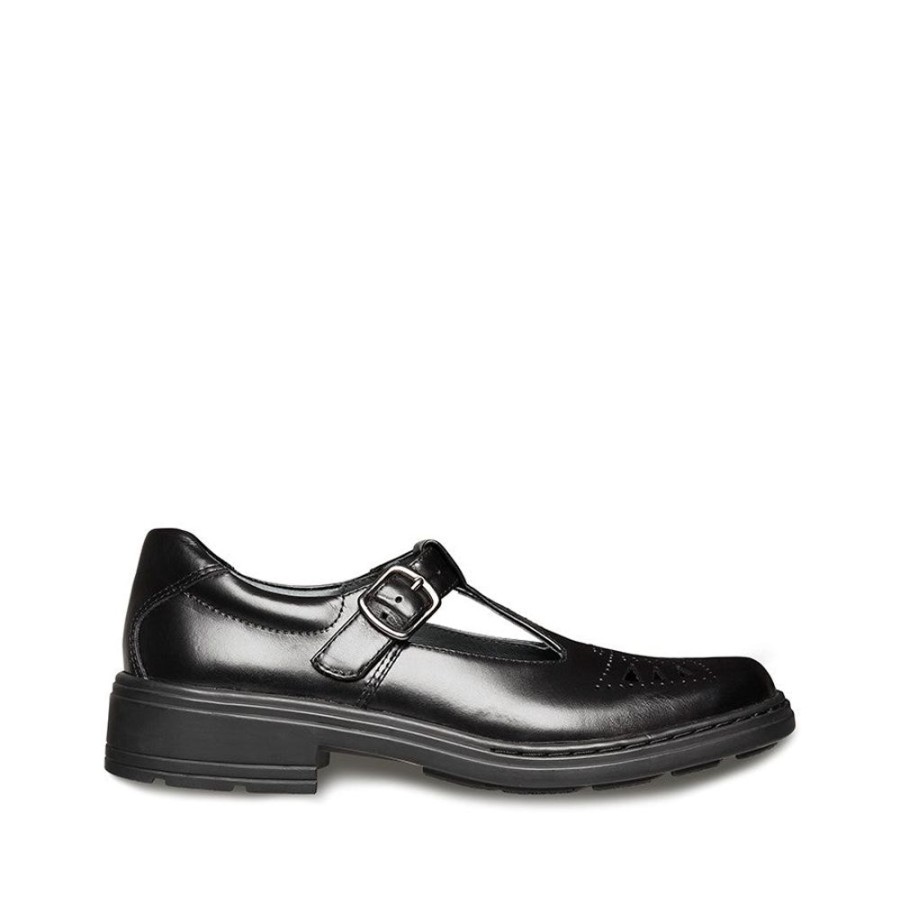 School Clarks | Ingrid Junior Black Hi-Shine