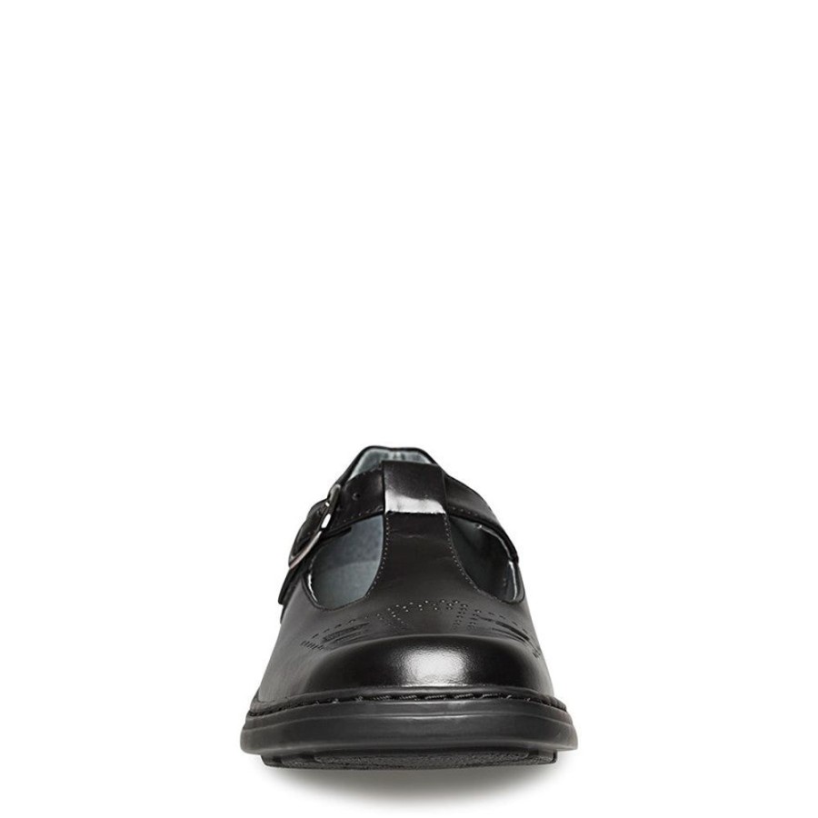 School Clarks | Ingrid Junior Black Hi-Shine