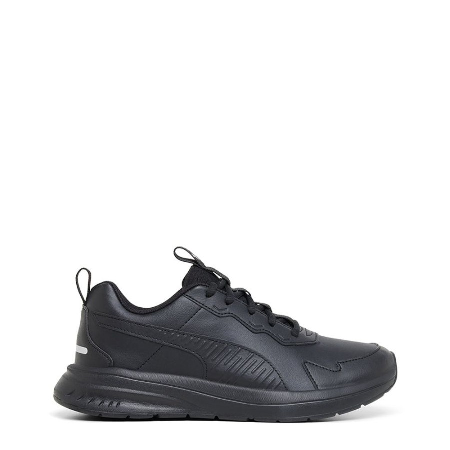 Kids Puma Sneakers | Evolve Run Black Sl Grade School Black/Black