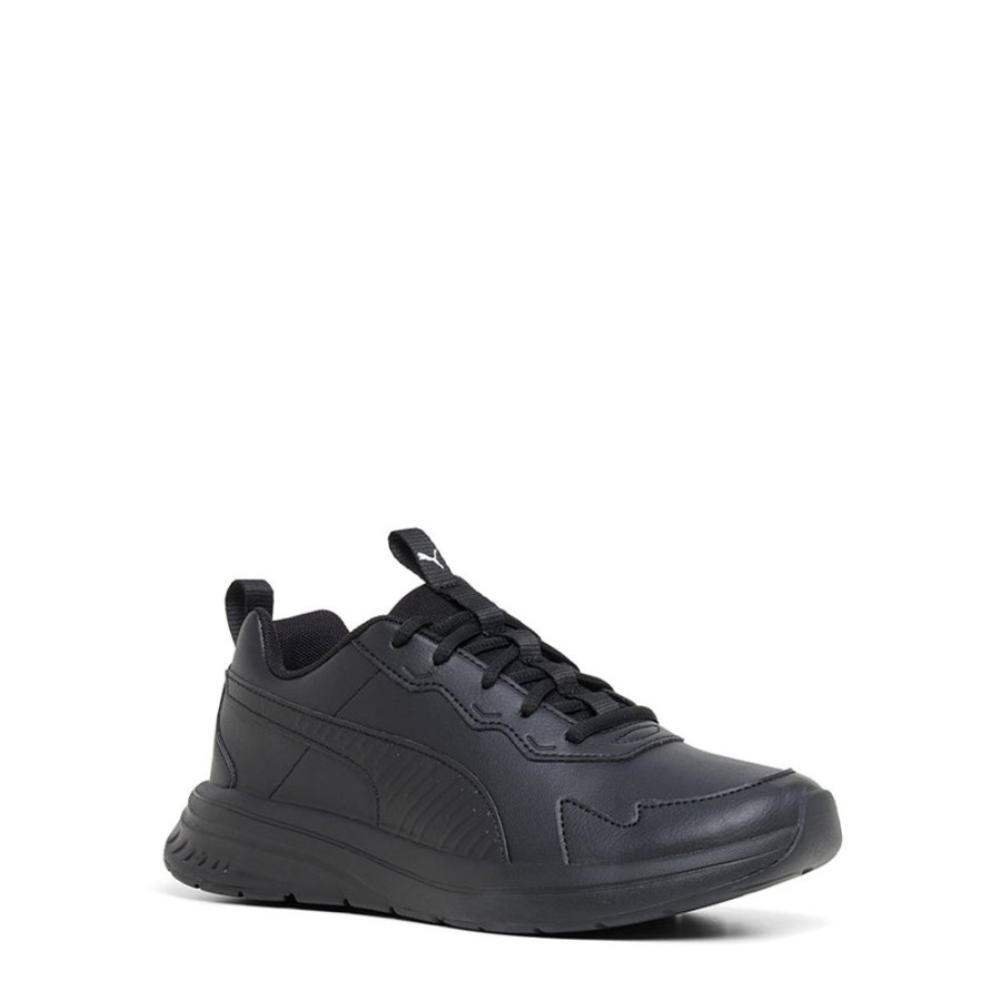 Kids Puma Sneakers | Evolve Run Black Sl Grade School Black/Black