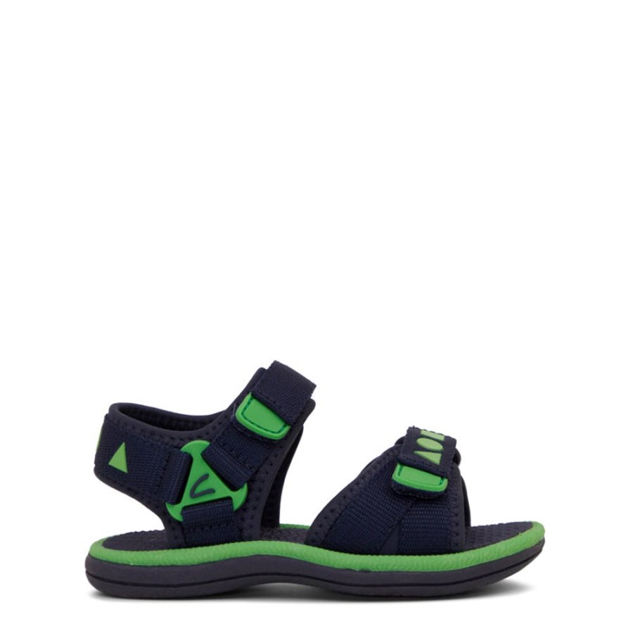 Kids Clarks Sandals | Finn Navy/Green