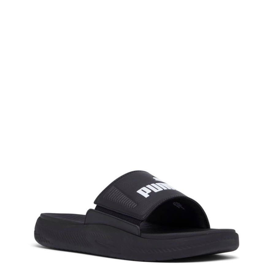 Mens Puma | Softride Slide Black/White