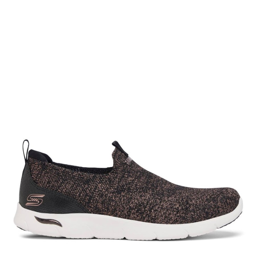 Womens Skechers | Arch Fit Refine - Showcase Black/Rose Gold