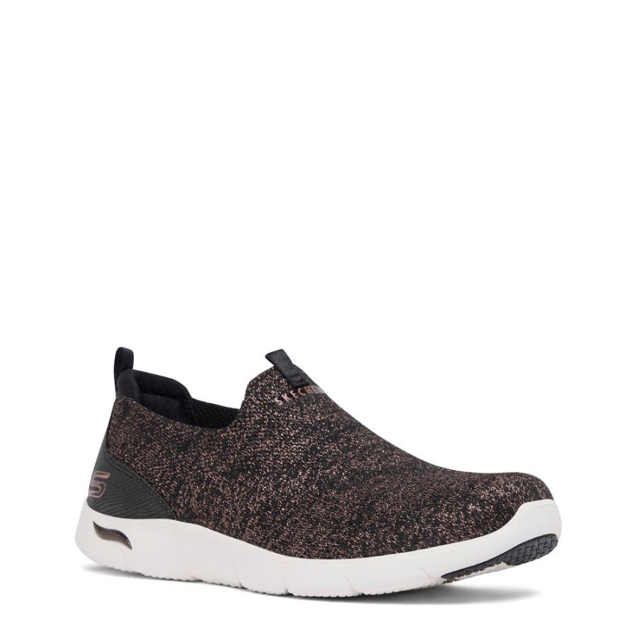 Womens Skechers | Arch Fit Refine - Showcase Black/Rose Gold