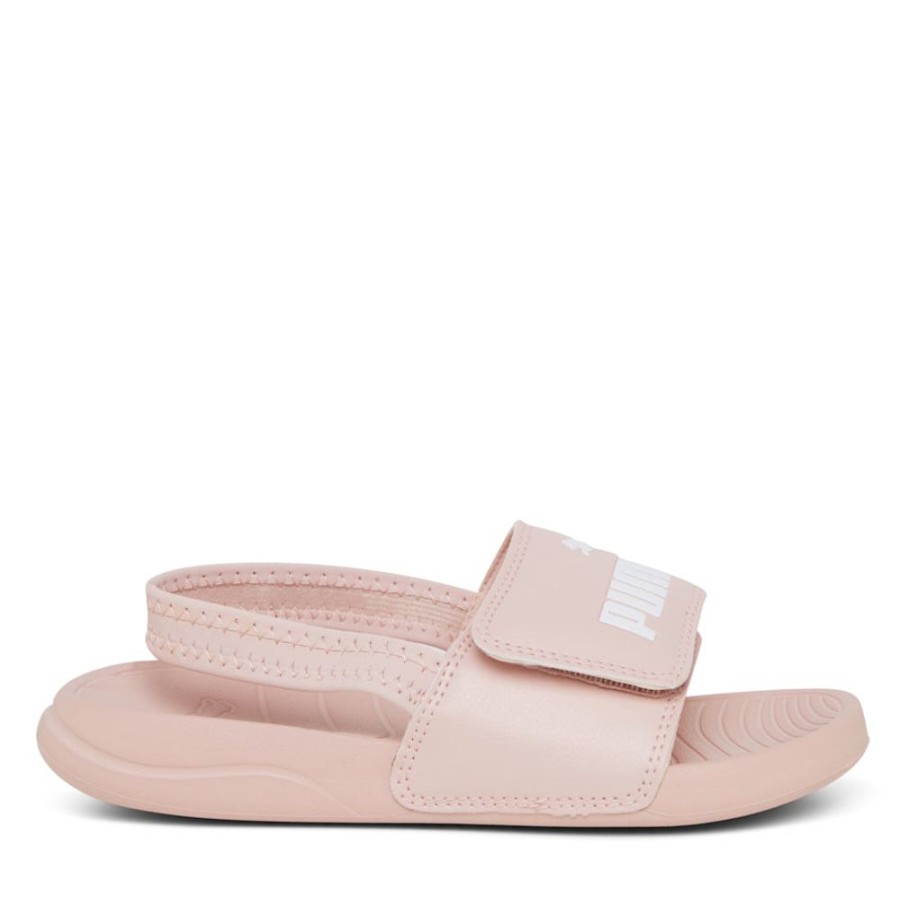 Kids Puma Sandals | Popcat 20 Pre-School Rose Quartz/White