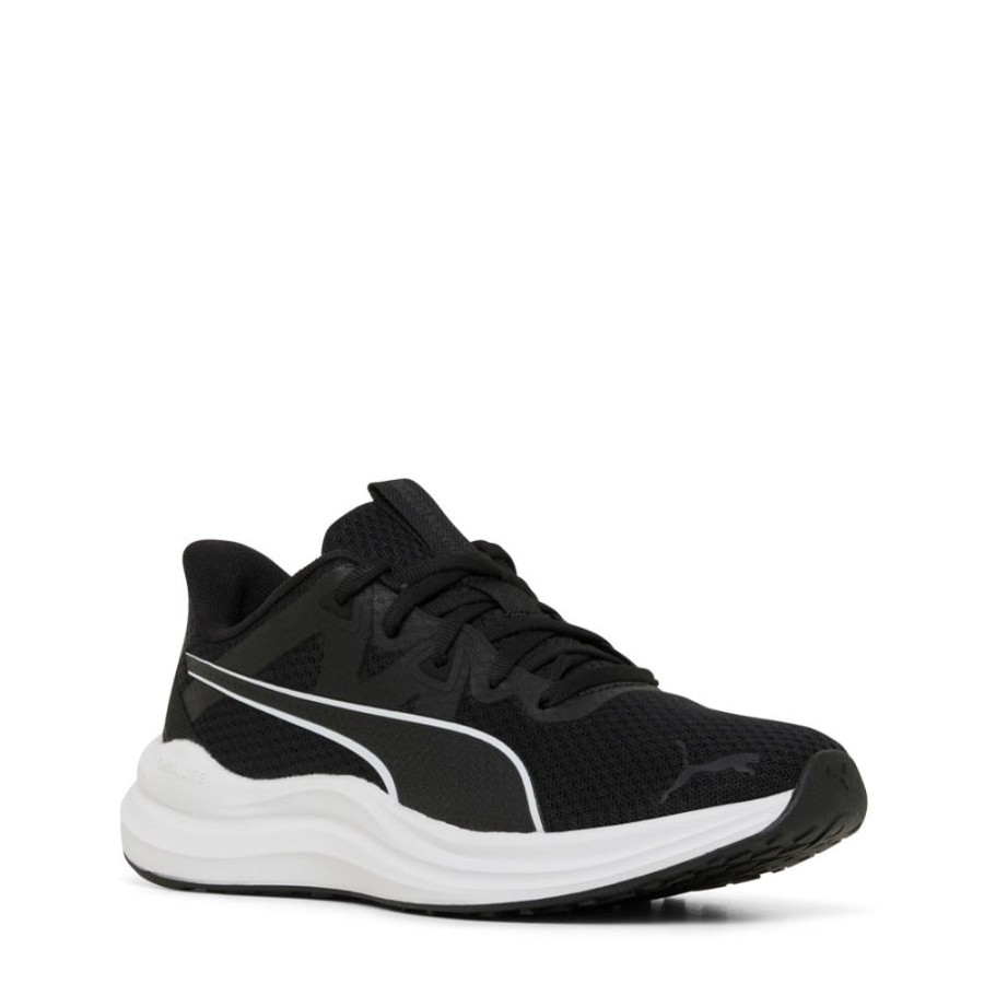 Kids Puma Sneakers | Reflect Lite Jnr Black/White