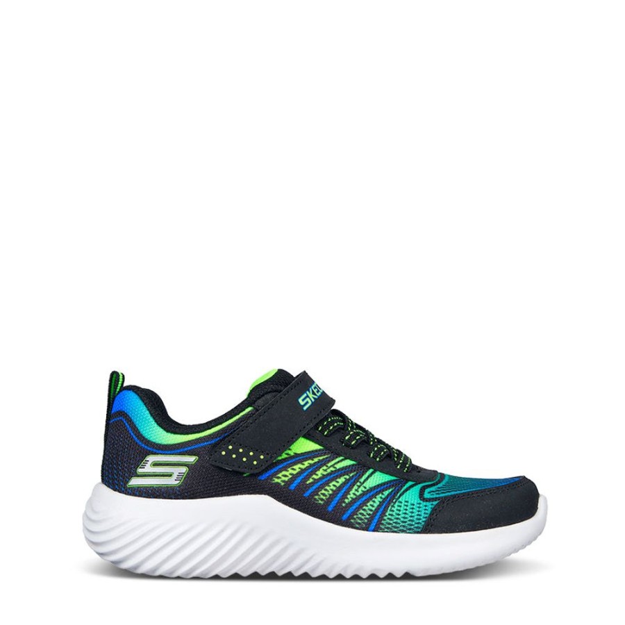 Kids Skechers Sneakers | Bounder - Zatic Black/Lime