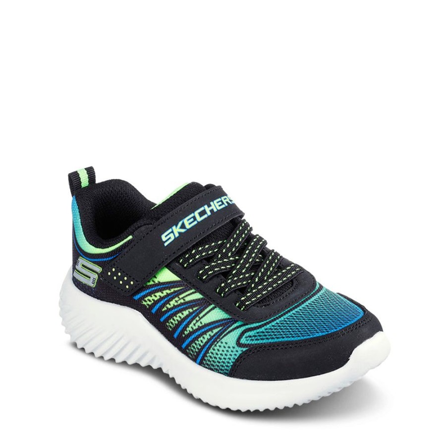 Kids Skechers Sneakers | Bounder - Zatic Black/Lime