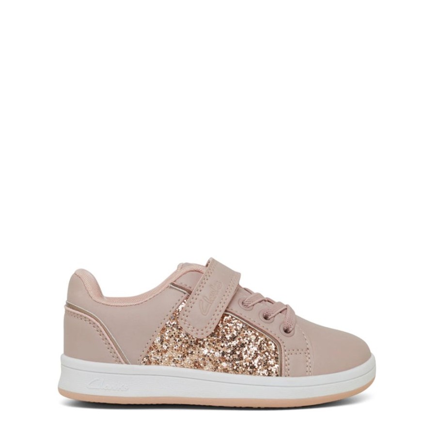 Kids Clarks Sneakers | Diandra Jnr Blush/Rose Gold