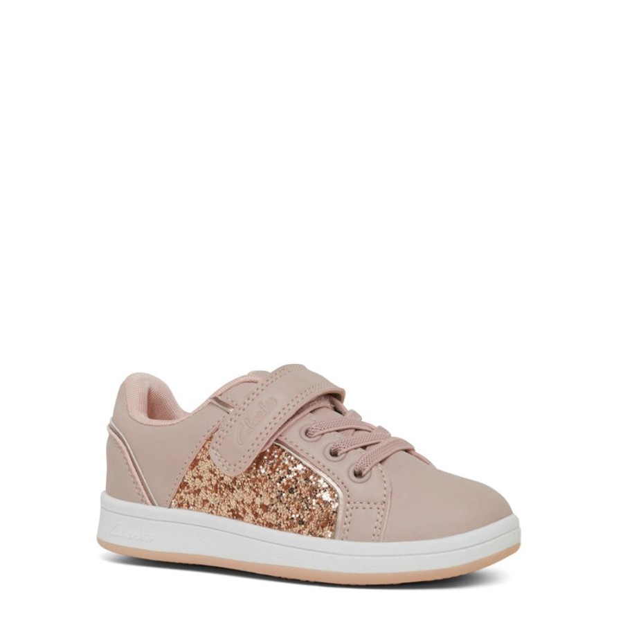 Kids Clarks Sneakers | Diandra Jnr Blush/Rose Gold