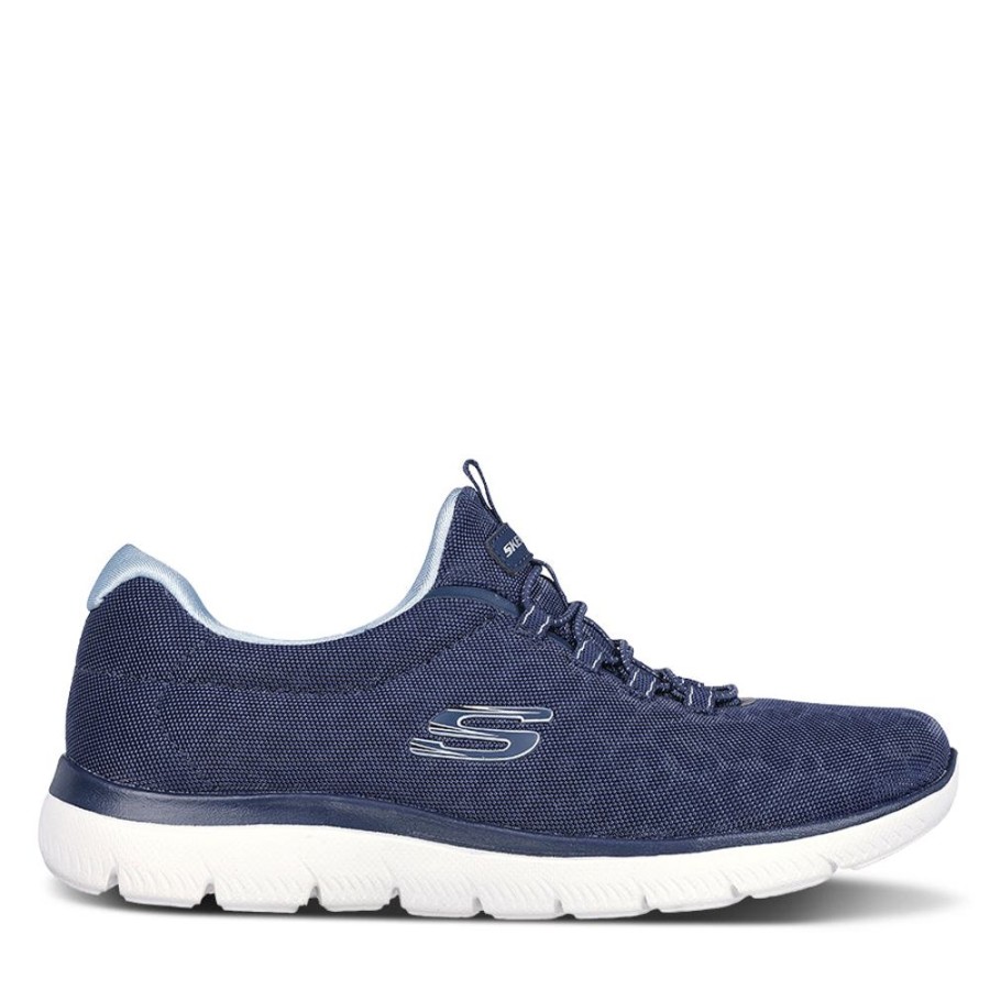 Womens Skechers | Summits - Sparkling Spots Navy/Light Blue