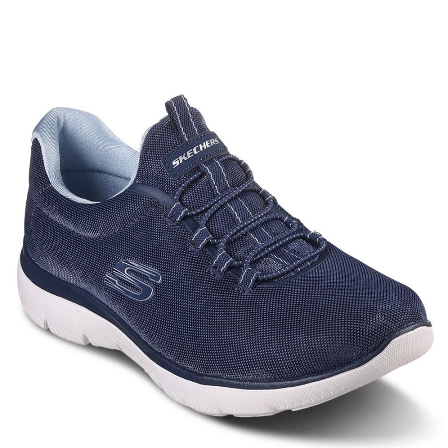 Womens Skechers | Summits - Sparkling Spots Navy/Light Blue