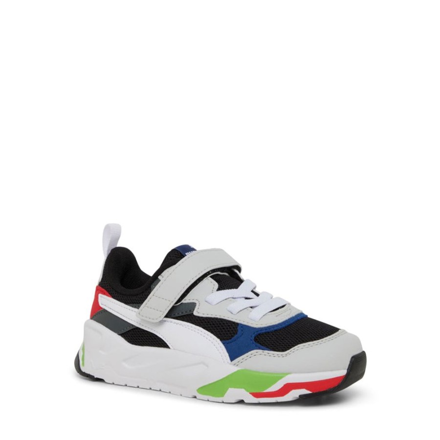 Kids Puma Sneakers | Trinity Ac Ps B Black/White/Grey/Royal