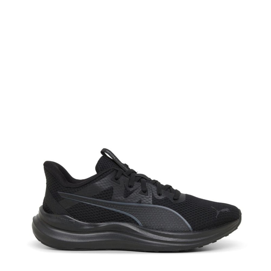 Kids Puma Sneakers | Reflect Lite Jnr Black/Grey