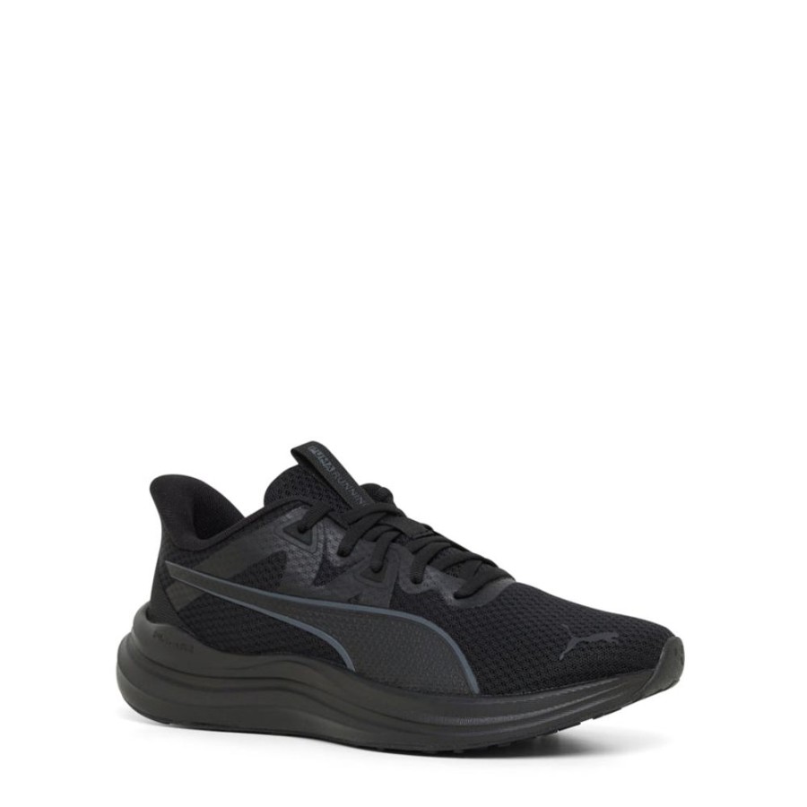 Kids Puma Sneakers | Reflect Lite Jnr Black/Grey