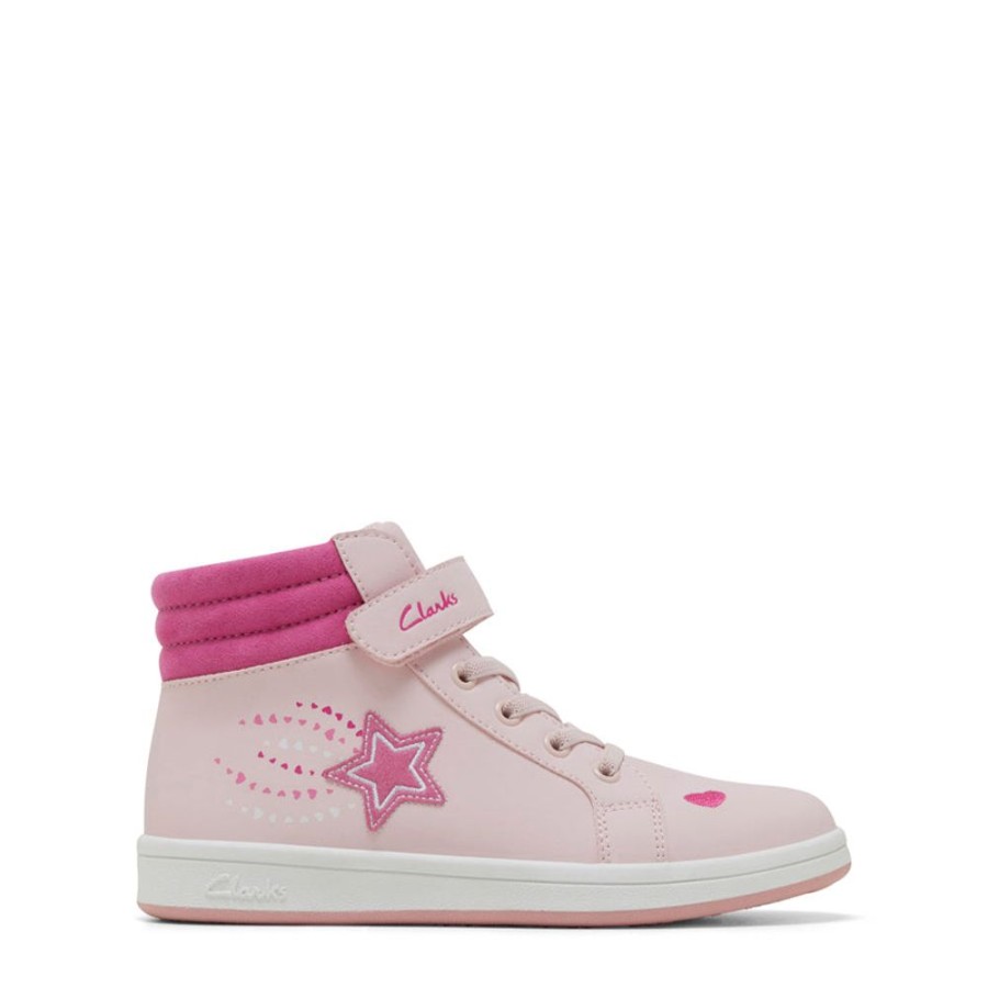 Kids Clarks Sneakers | Debbie Light Pink