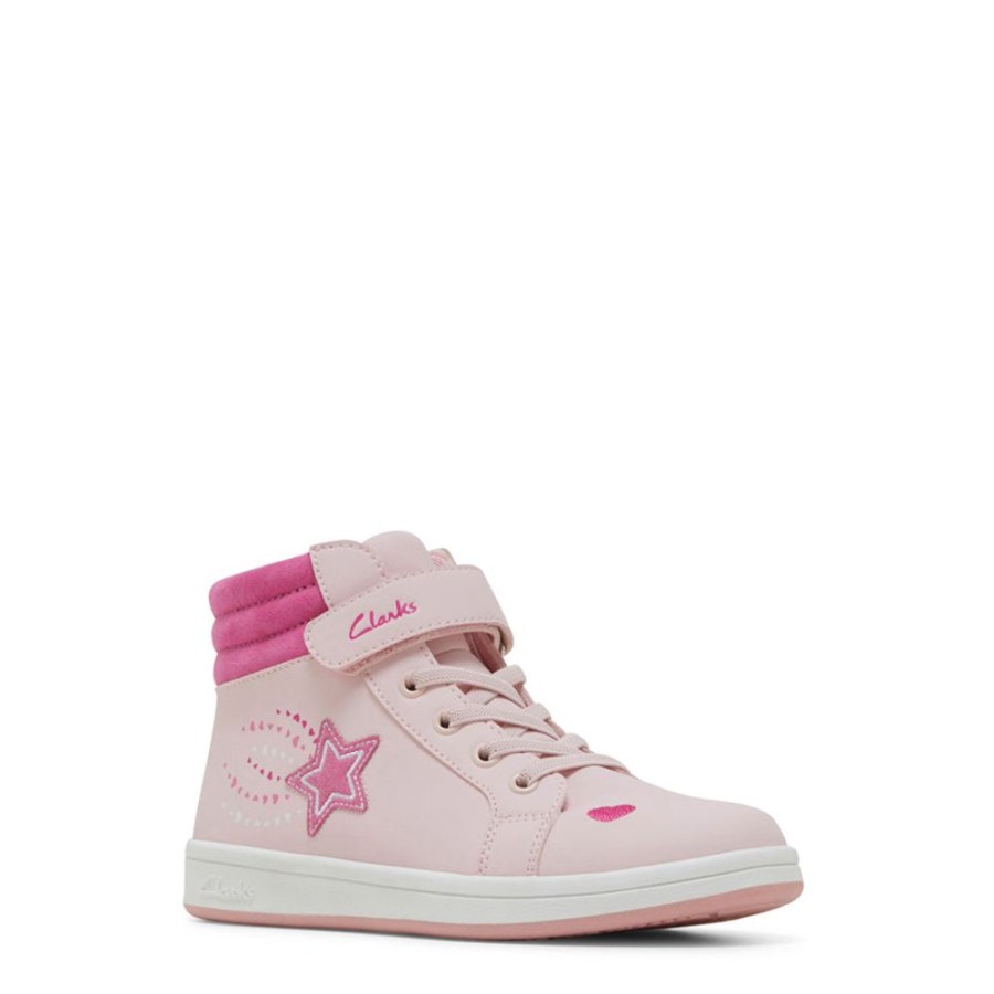 Kids Clarks Sneakers | Debbie Light Pink