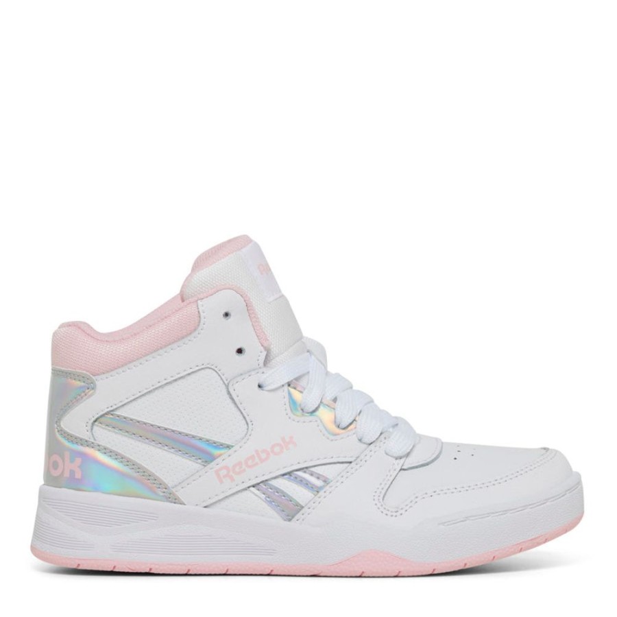 Kids Reebok Sneakers | Bb4500 Court White/Pink Glow/White