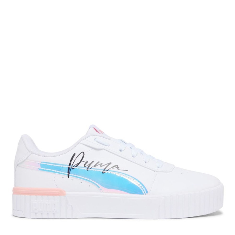 Kids Puma Sneakers | Carina 2.0 Crystal Wings Jnr White/Peach