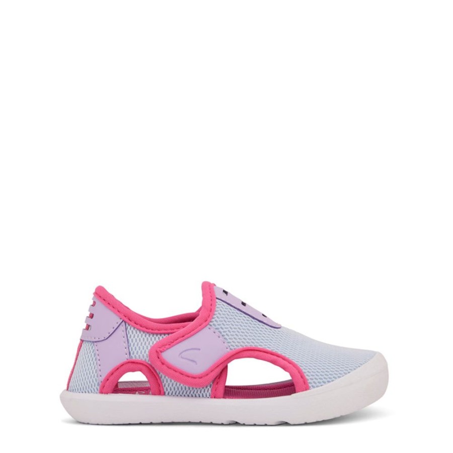 Kids Clarks Sandals | Ripple Light Blue/Light Raspberry