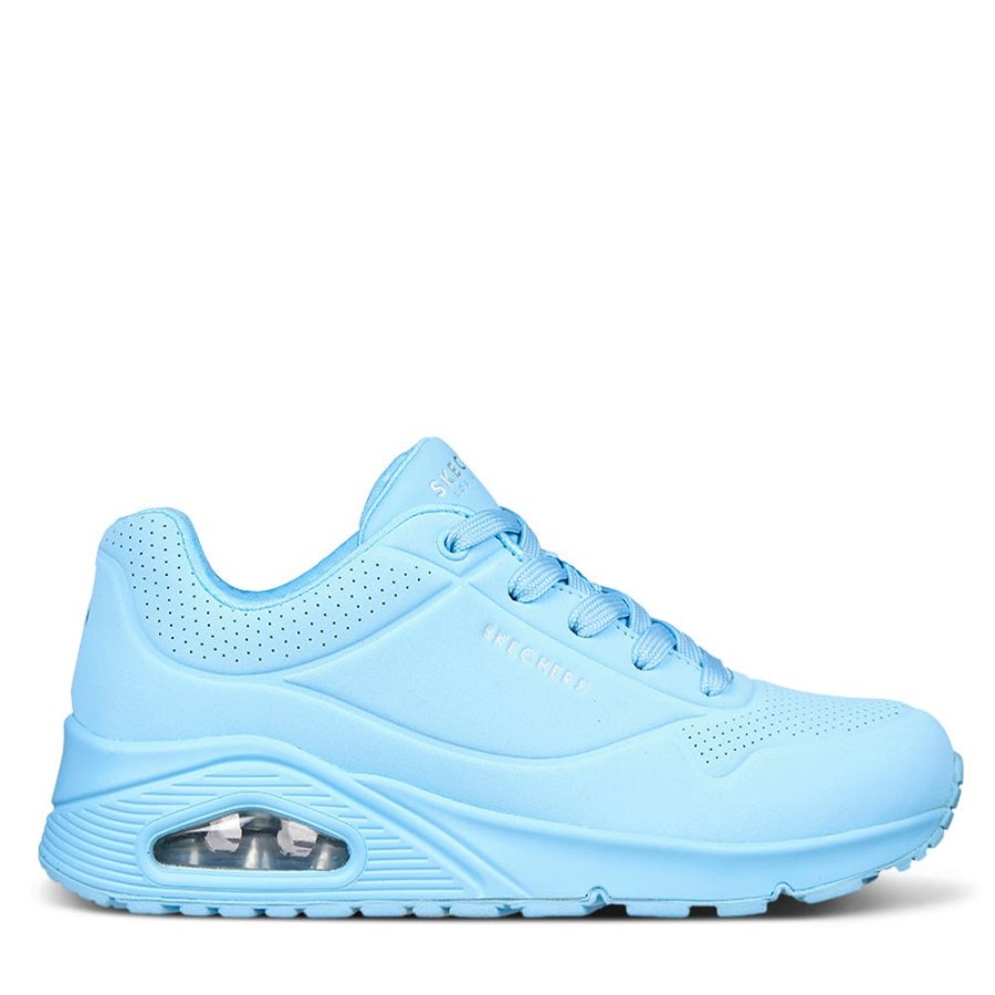 Womens Skechers | Uno-Stand On Air Light Blue