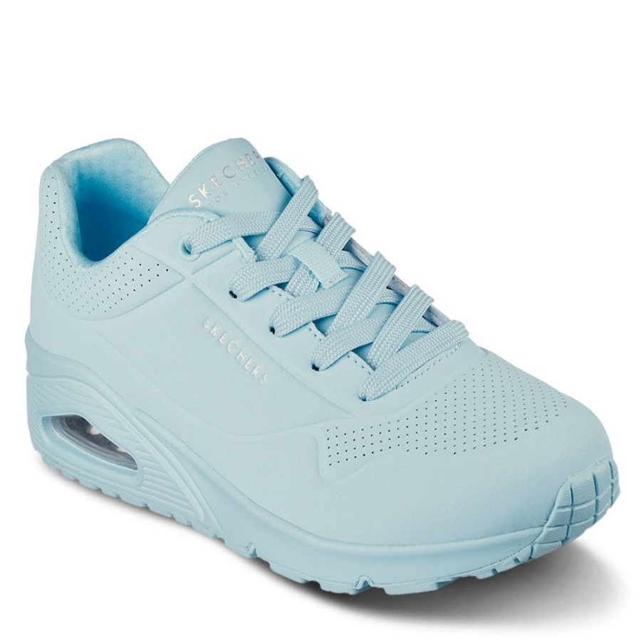 Womens Skechers | Uno-Stand On Air Light Blue