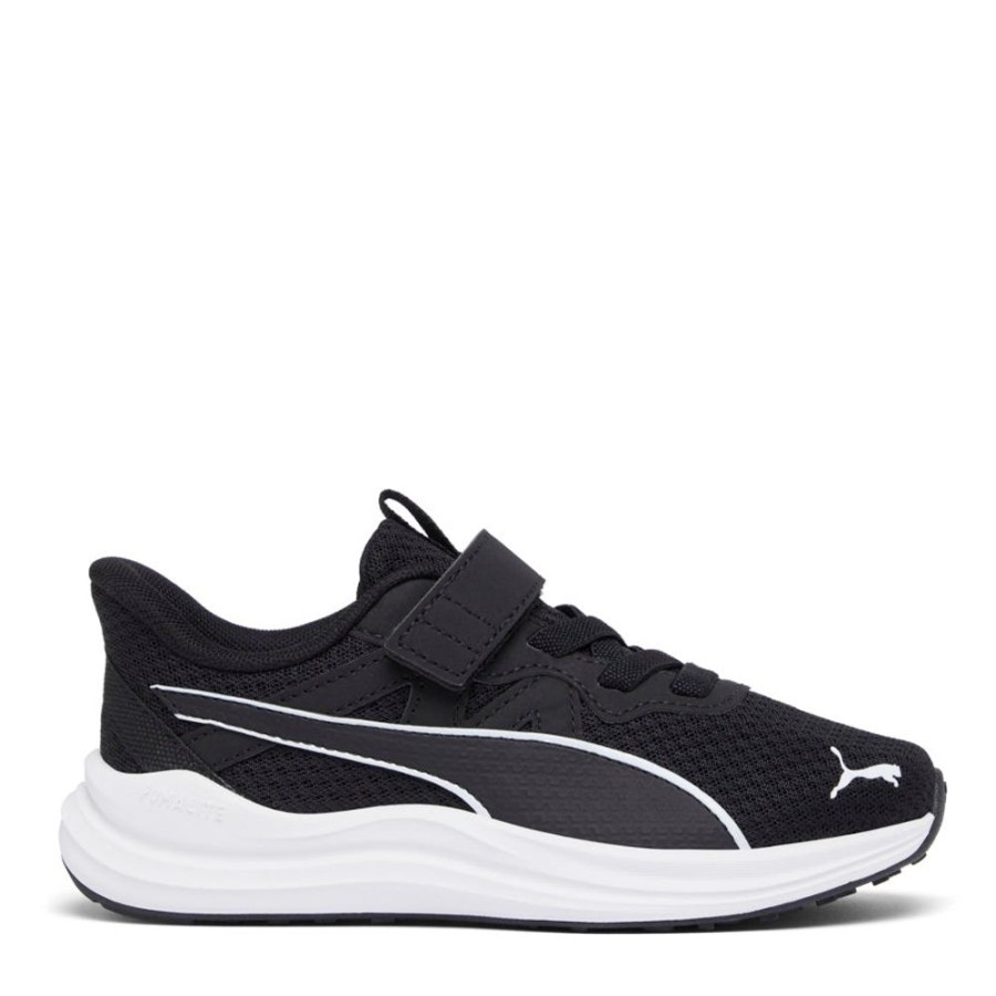 Kids Puma Sneakers | Reflect Lite Ac Ps Black/White