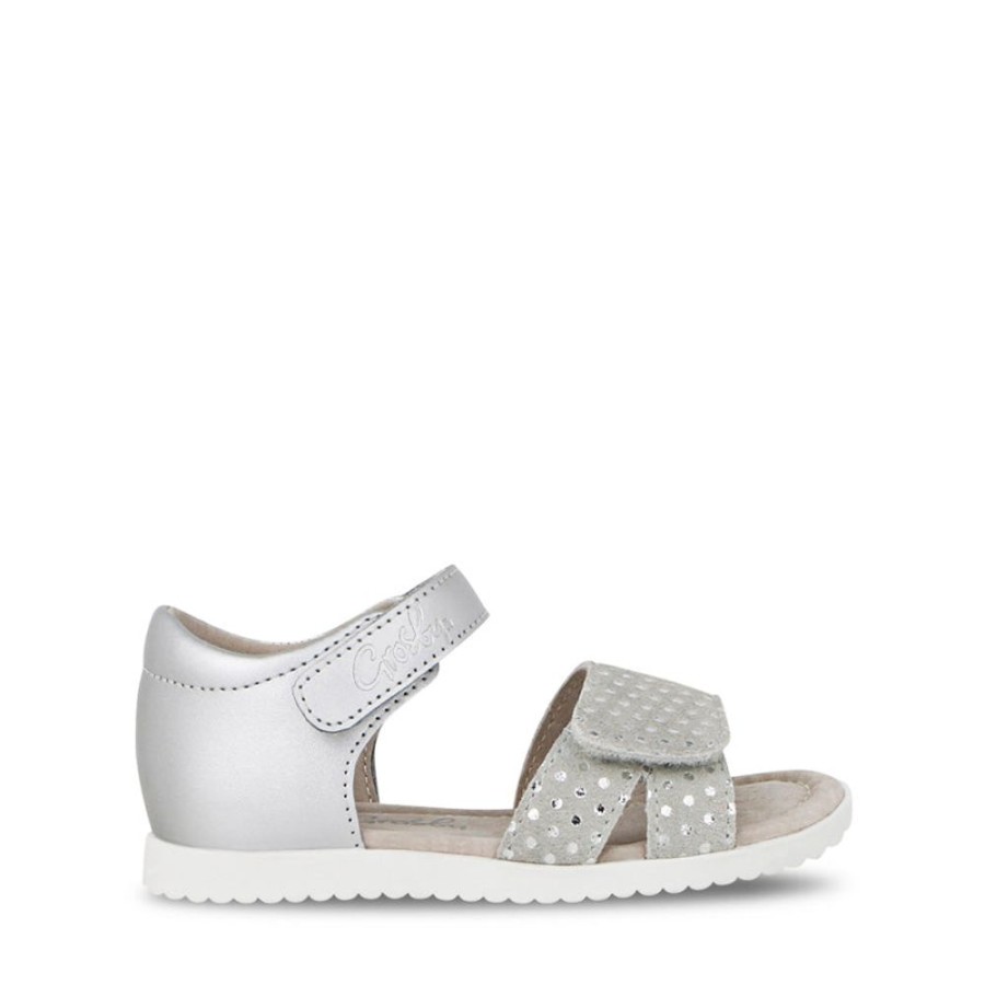 Kids Grosby Sandals | Shelly Silver/Grey