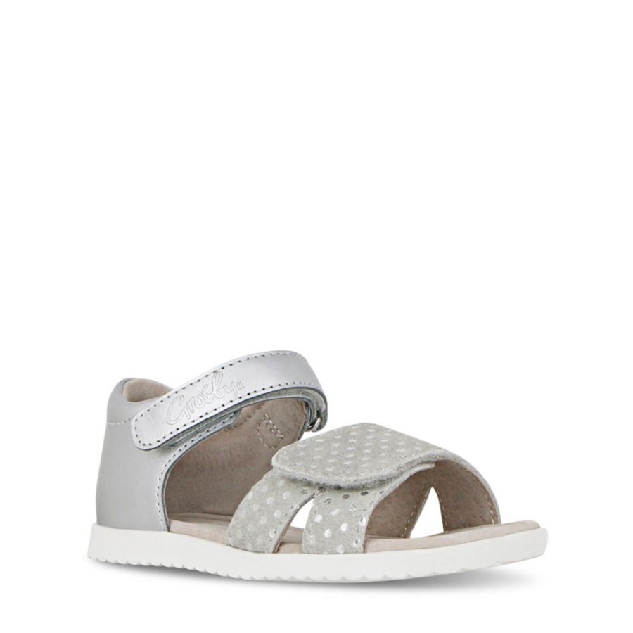 Kids Grosby Sandals | Shelly Silver/Grey