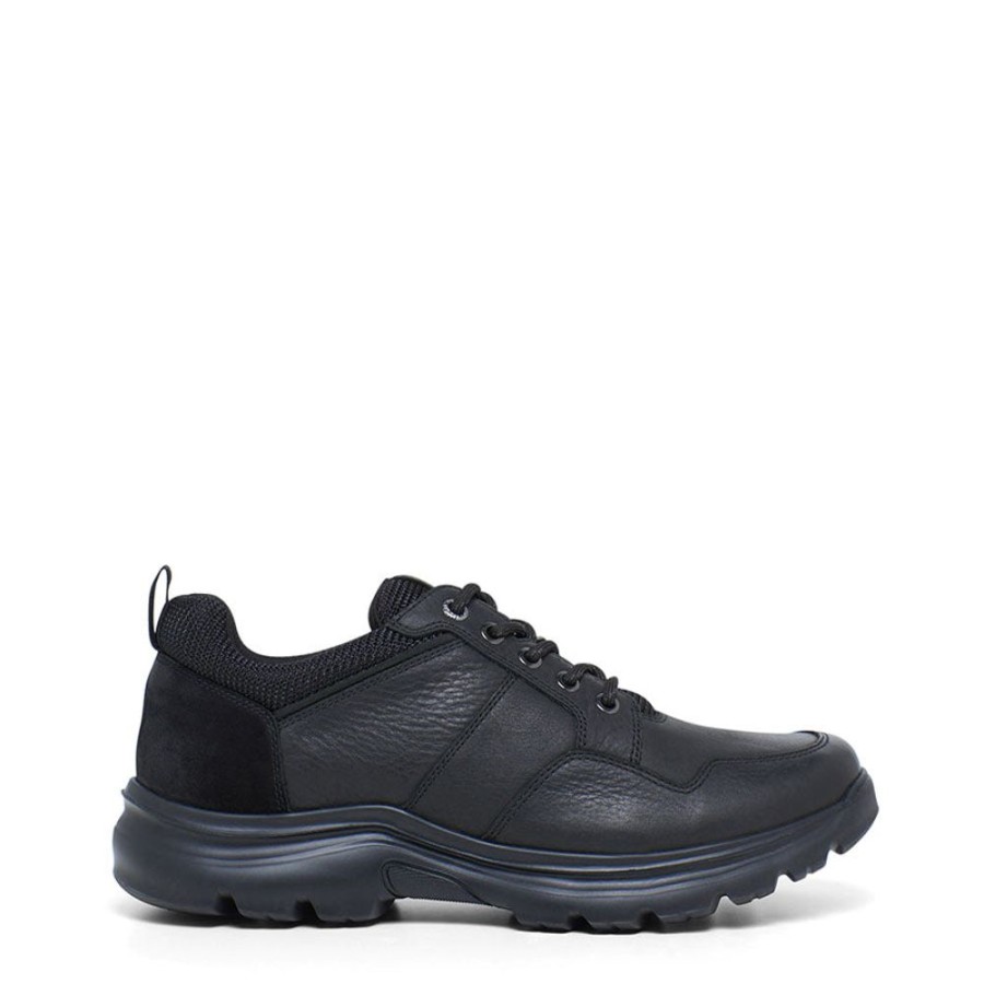 Mens Hush Puppies | Atlas Black Pebble