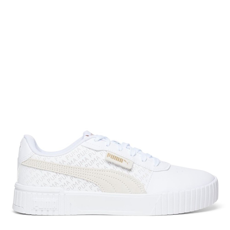 Womens Puma | Carina 2.0 Logobsession White/Gold