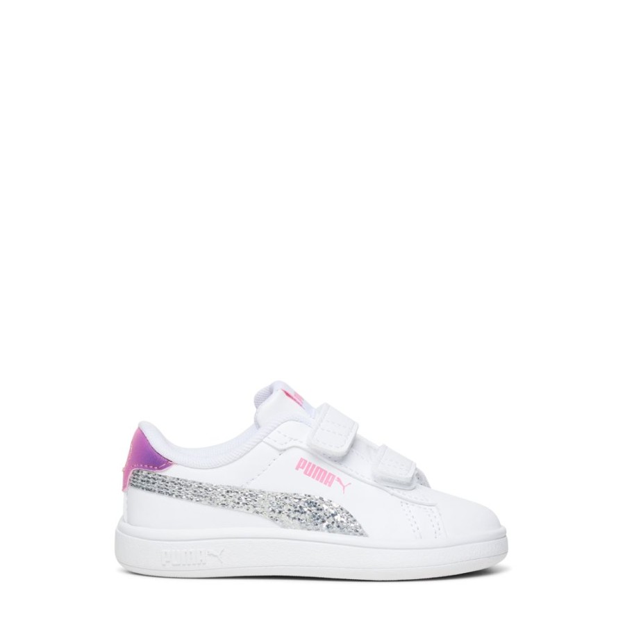 Kids Puma Sneakers | Smash 3.0 L Star Glow V Inf White/Silver