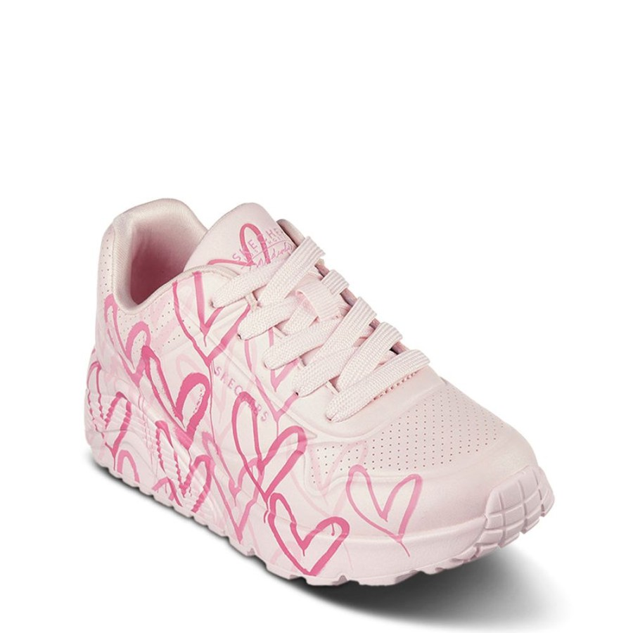 Kids Skechers Sneakers | Uno Lite-Spread The Joy Pink Multi