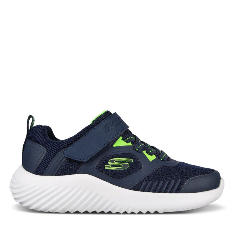 Kids Skechers Sneakers | Bounder-Voltvor Navy/Lime