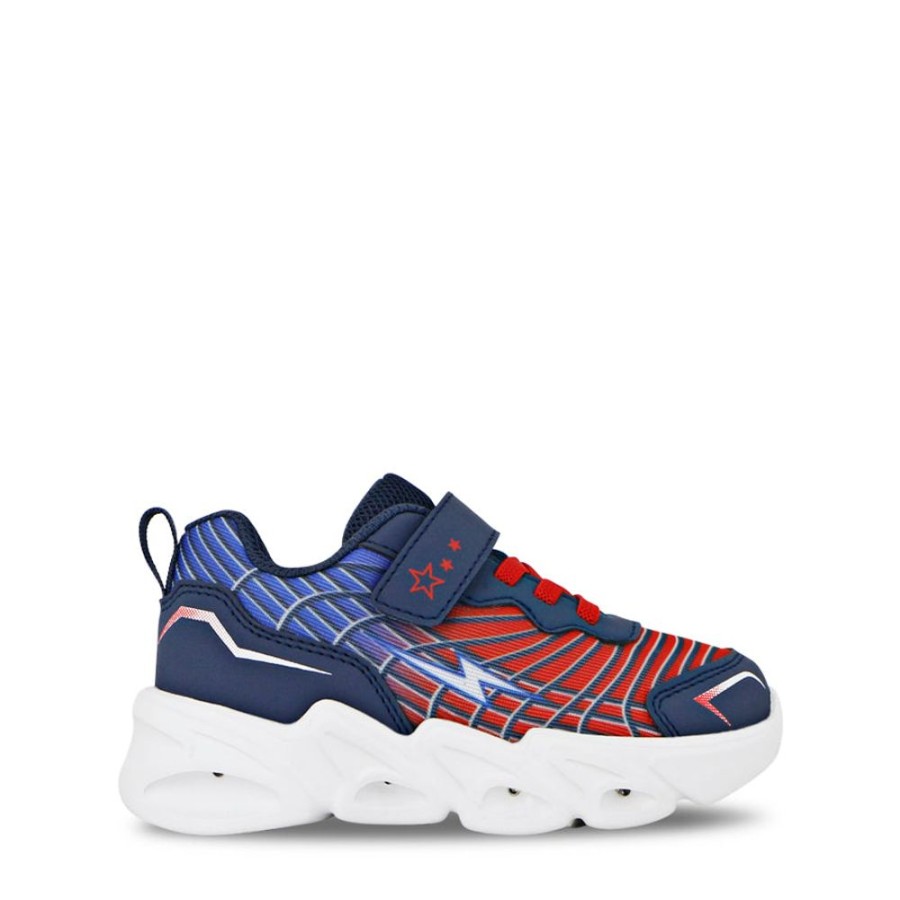 Kids Lightning Bolt Sneakers | Boden Navy/Red