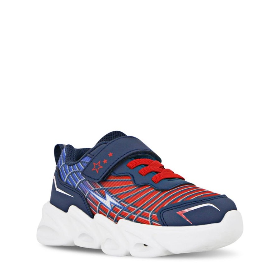 Kids Lightning Bolt Sneakers | Boden Navy/Red