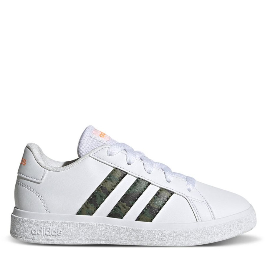 Kids Adidas Sneakers | Grand Court 2.0 K G White/Orange